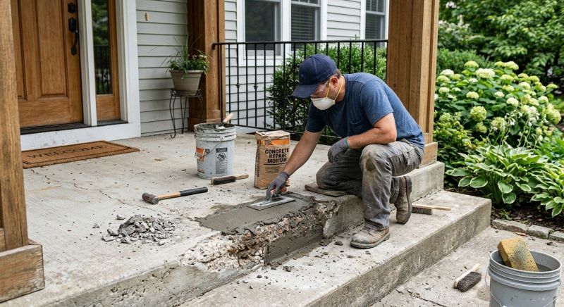 Chipped Concrete Repair in West Des Moines, IA